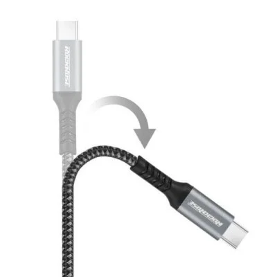 Rock Rose Type C To Type C Usb Knight Cable 60W - Black
